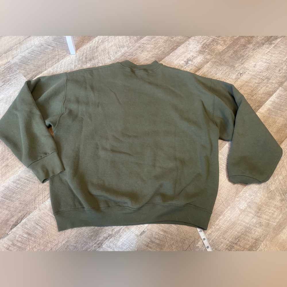 Size XL Green sweatshirt with Tommy Girl stitched Fruit of the Loom brand - Picture 6 of 9